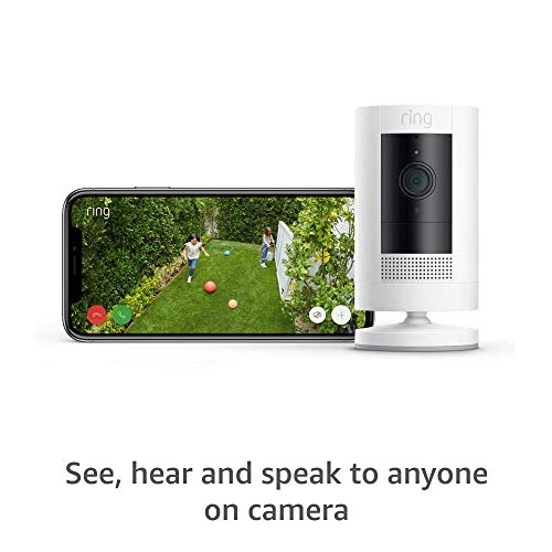 Ring Outdoor Cam (Stick Up Cam) | Weather-Resistant Outdoor Camera, Live View, Color Night Vision, Two-Way Talk, Motion alerts, Works with Alexa | White - Image 3