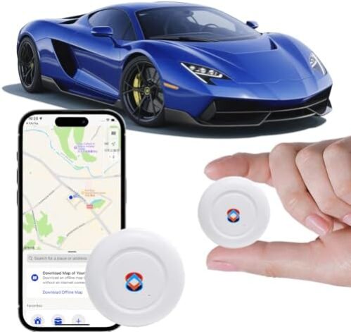 2025 GPS Tracker for Vehicles, Cars & Kids–Real-Time Tracking with Worldwide Coverage | No Monthly Fee & No SIM Needed | IP67 Waterproof | Long Battery Life | Compatible with iPhone & Android