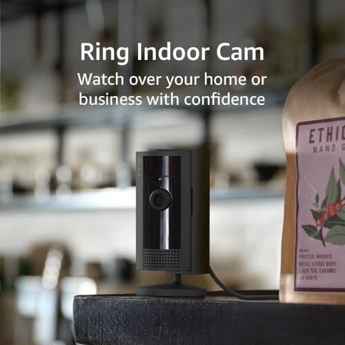 Ring Indoor Cam — Home or business security in 1080p HD video, Black